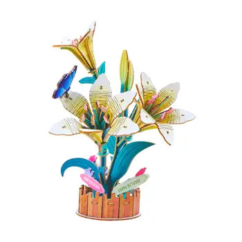 DIY Wooden Puzzle : Lily Bloom Set