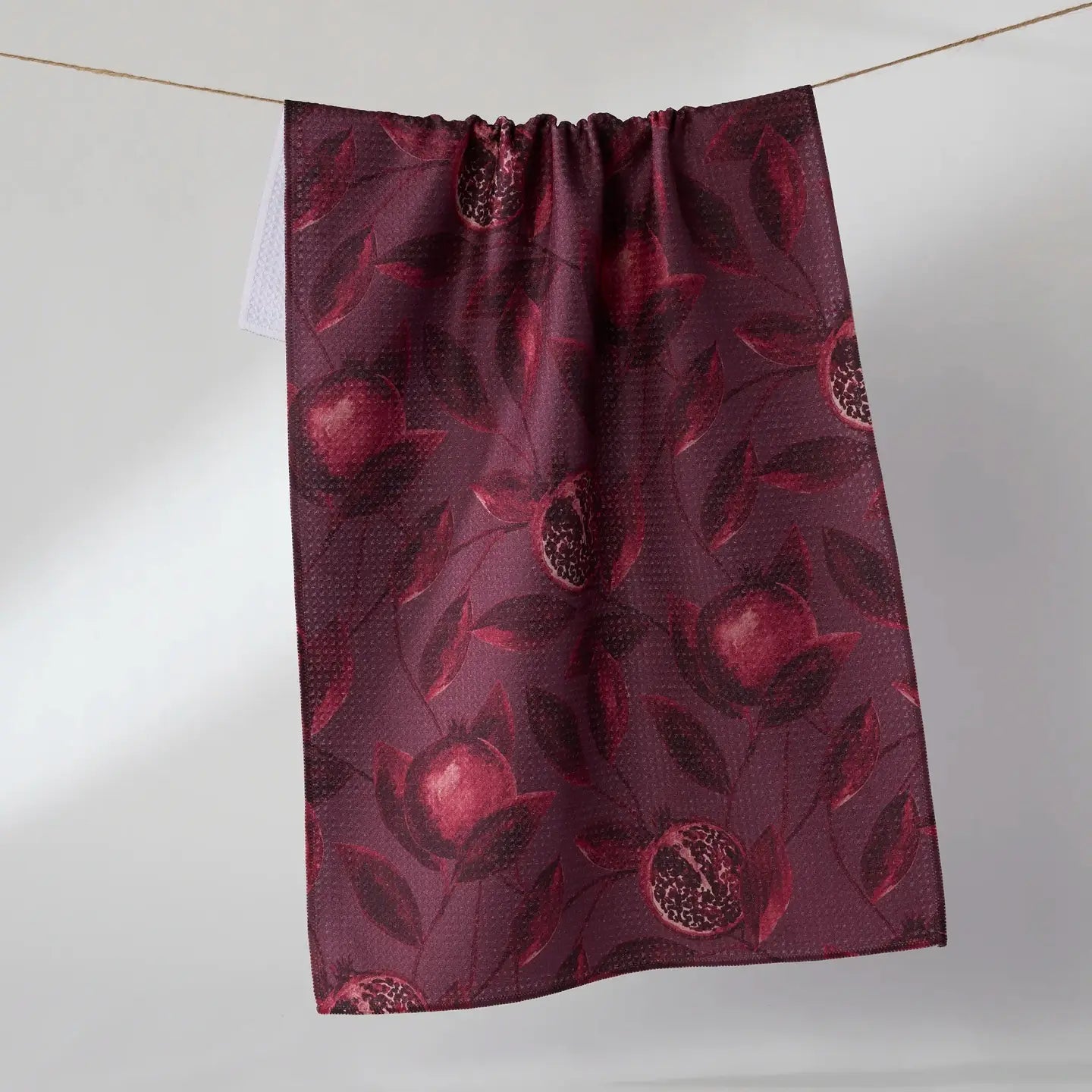Geometry Tea Towel: Rich Garnet
