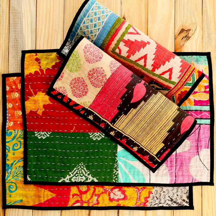 Kantha Patchwork Cloth Placement