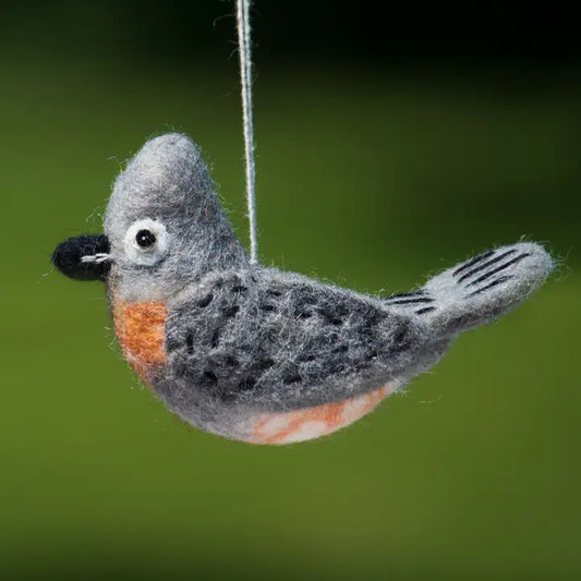 Tufted Titmouse Woolie Bird Ornament