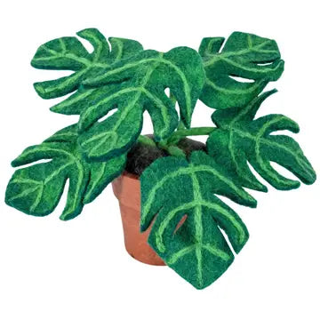 Felted Wool Monstera Plant
