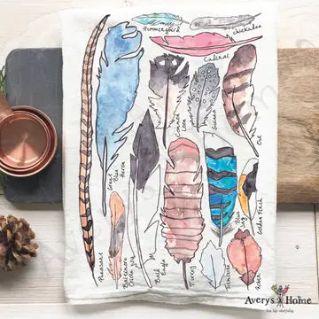 Bird Feathers Collection Kitchen Towel