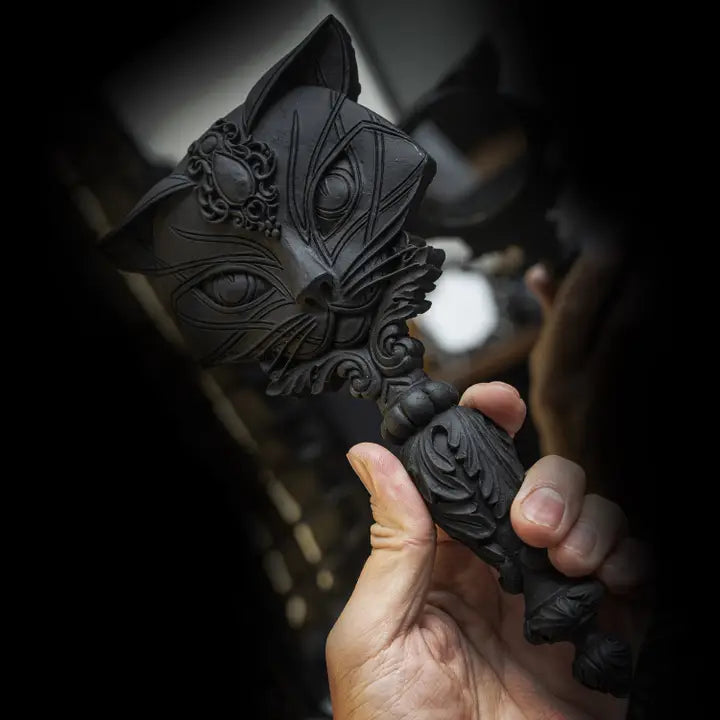 Black Cat Hand Mirror