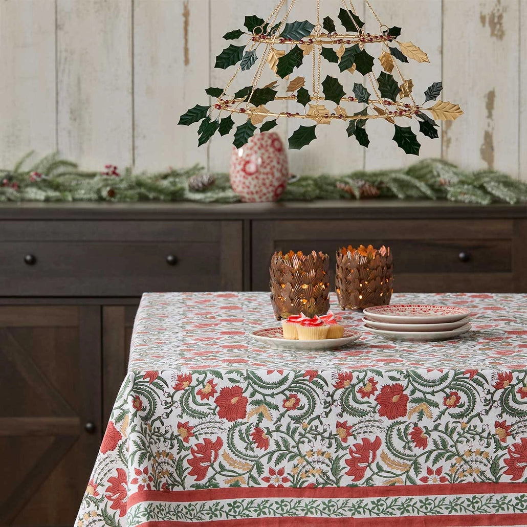 Holly Wreath Chandelier Mobile