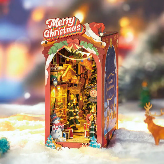 DIY Miniature Book Nook: Christmas Street