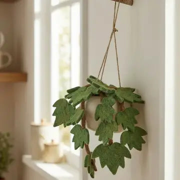 Felt English Ivy Hanging House Plant