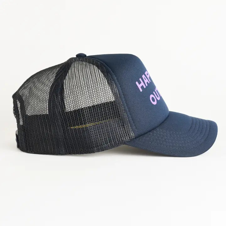 Happiest Outside Trucker Hat Navy