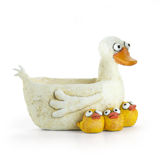 Mama Duck Ducklings Planter