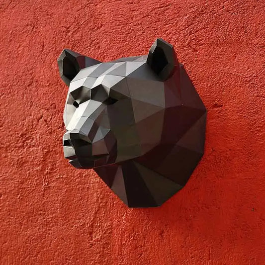 Papercraft Bear Head Wall Art 3D Origami