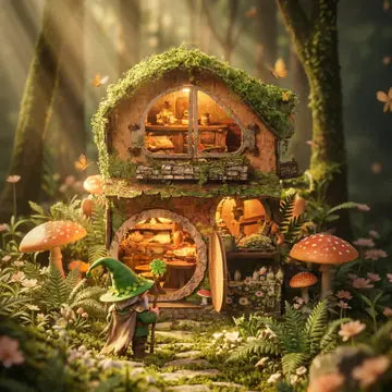 DIY Book Nook Kit Woodland Daisy Cabin