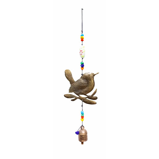Perched Bird Beaded Chime