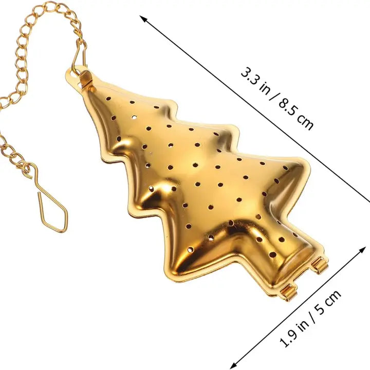 Tree Stainless Steel Tea Infuser Gold