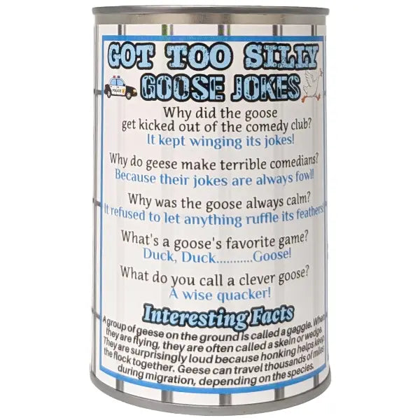 Canned Got Too Silly Goose Stuffed Animal