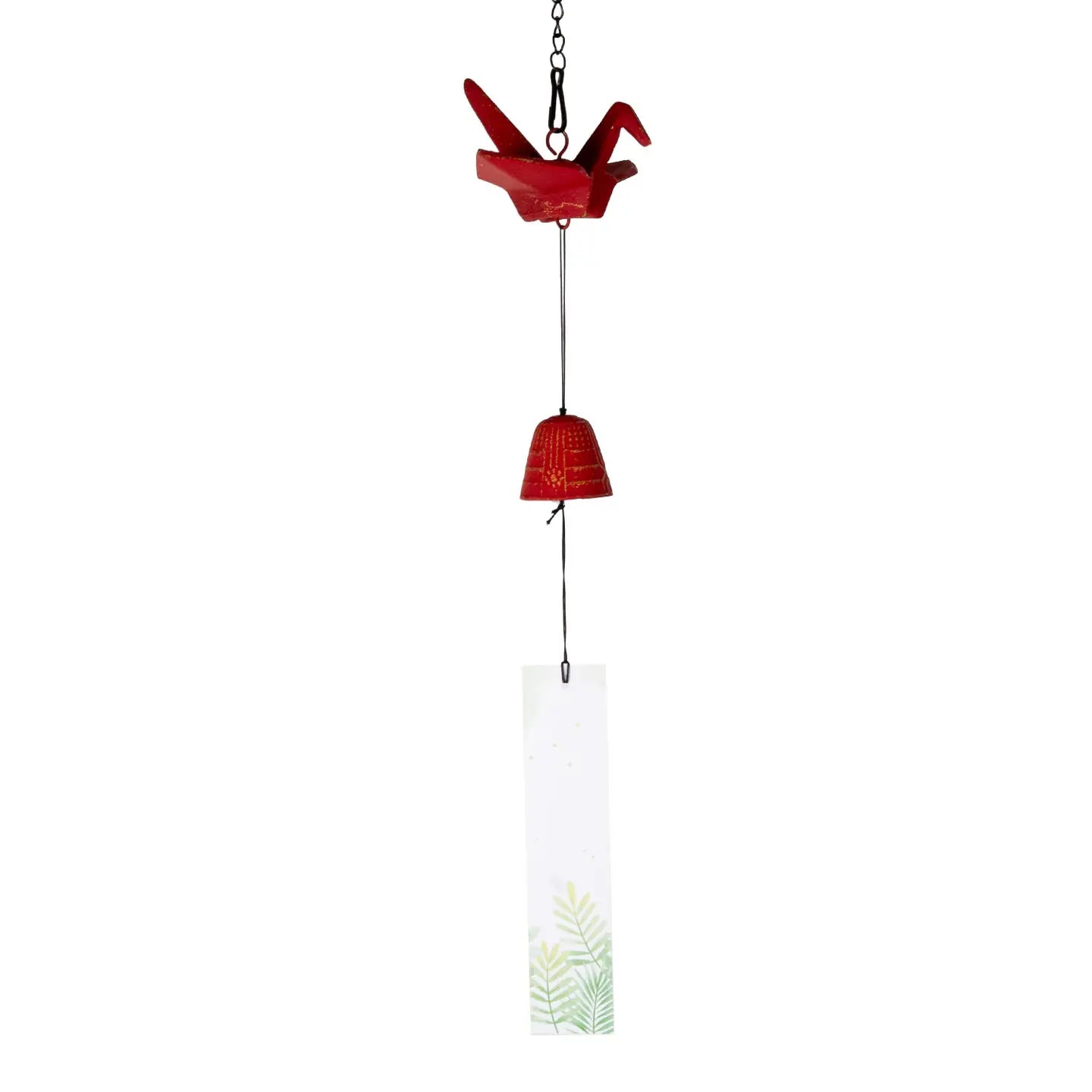 Origami Crane Furin Bell Cast Iron Windchime