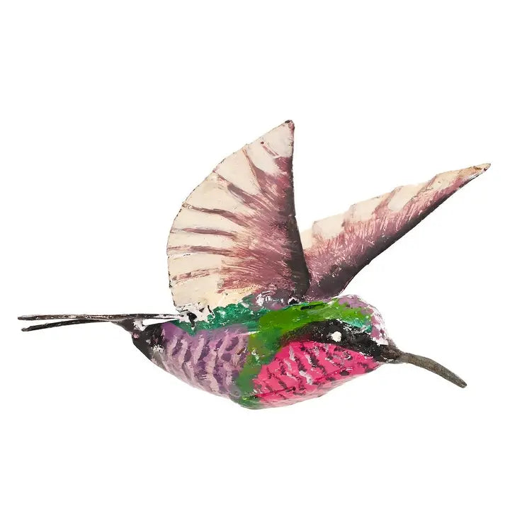 Recycled Metal Ruby Throated Hummingbird
