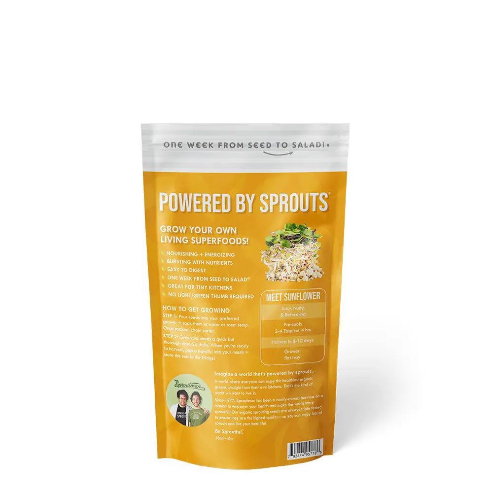 Organic Sunflower Sprouting Seeds 6oz