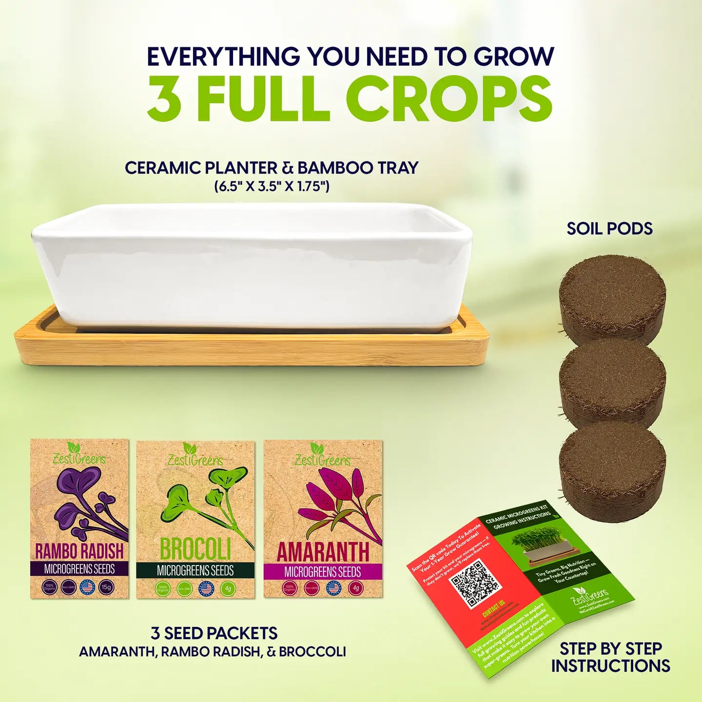 Ceramic Microgreens Growing Kit