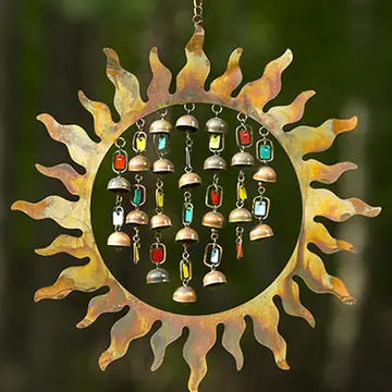 Multicolor Sun w/Dangles Wind Chime