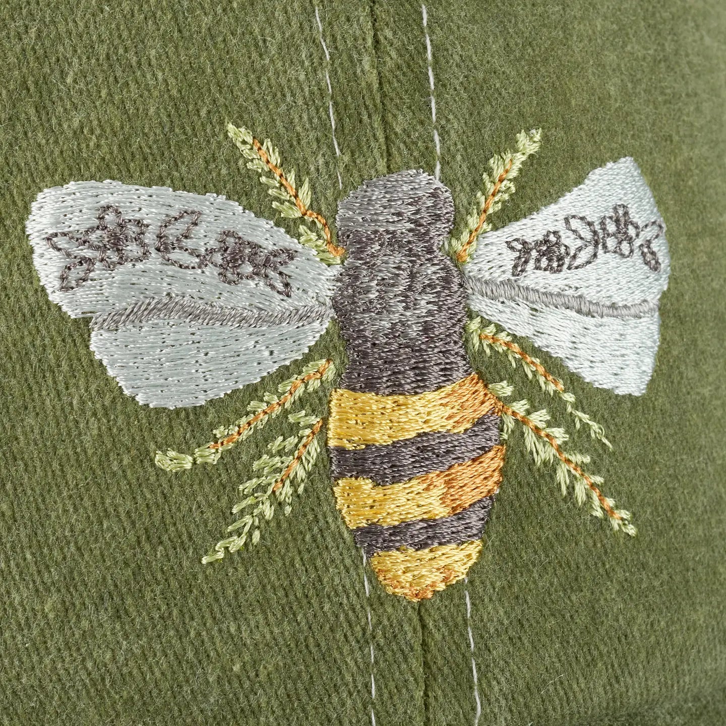 Bee Kind Bee Baseball Hat Green