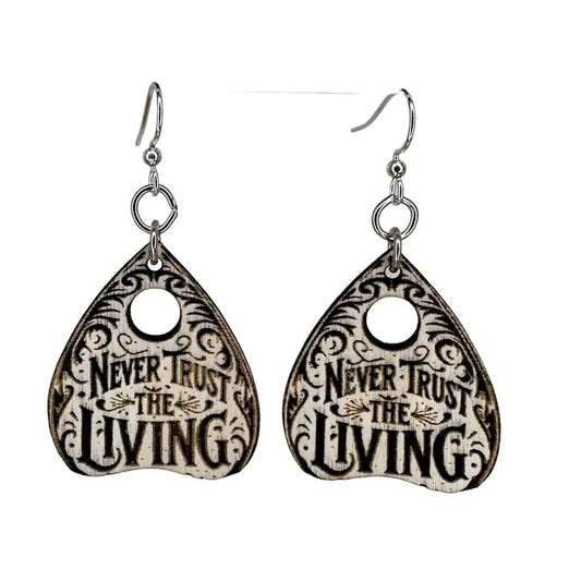 Wooden Earrings - Ouija Planchette