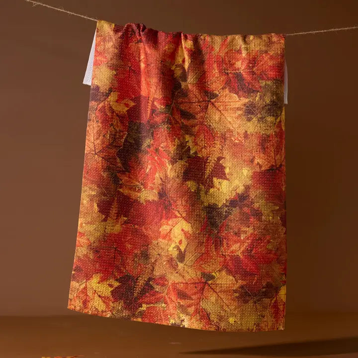 Geometry Tea Towel: Falling Foliage