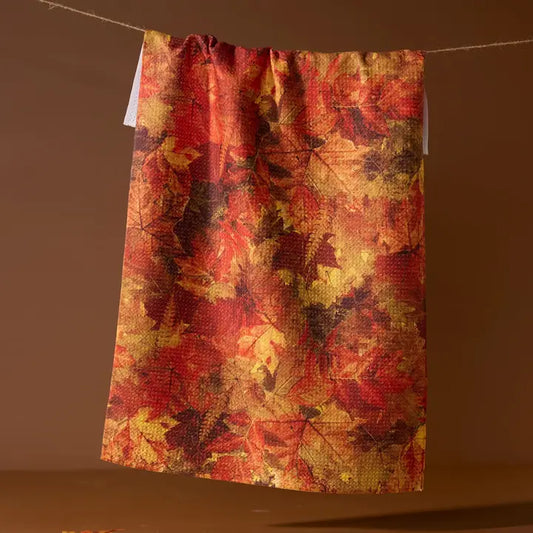 Geometry Tea Towel: Falling Foliage