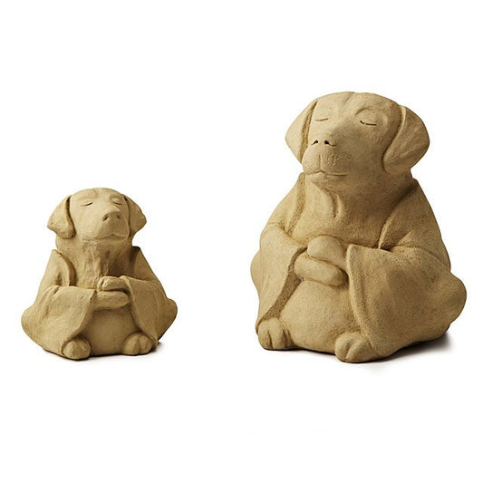 Meditating Brown Dog Statue- Small