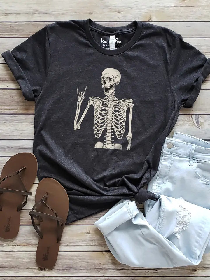 Skeleton Rock N Roll Tee