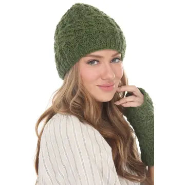 Cable Ribbed Wool Beanie
