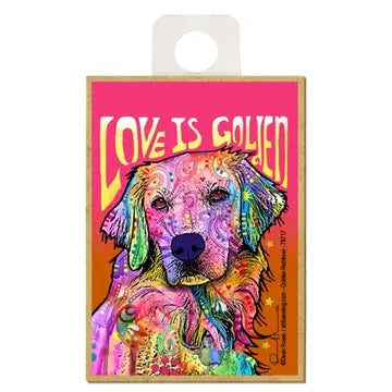 Golden Retriever Love is Golden Magnet