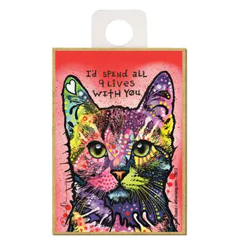 Cat I'd Spend 9 Lives Magnet