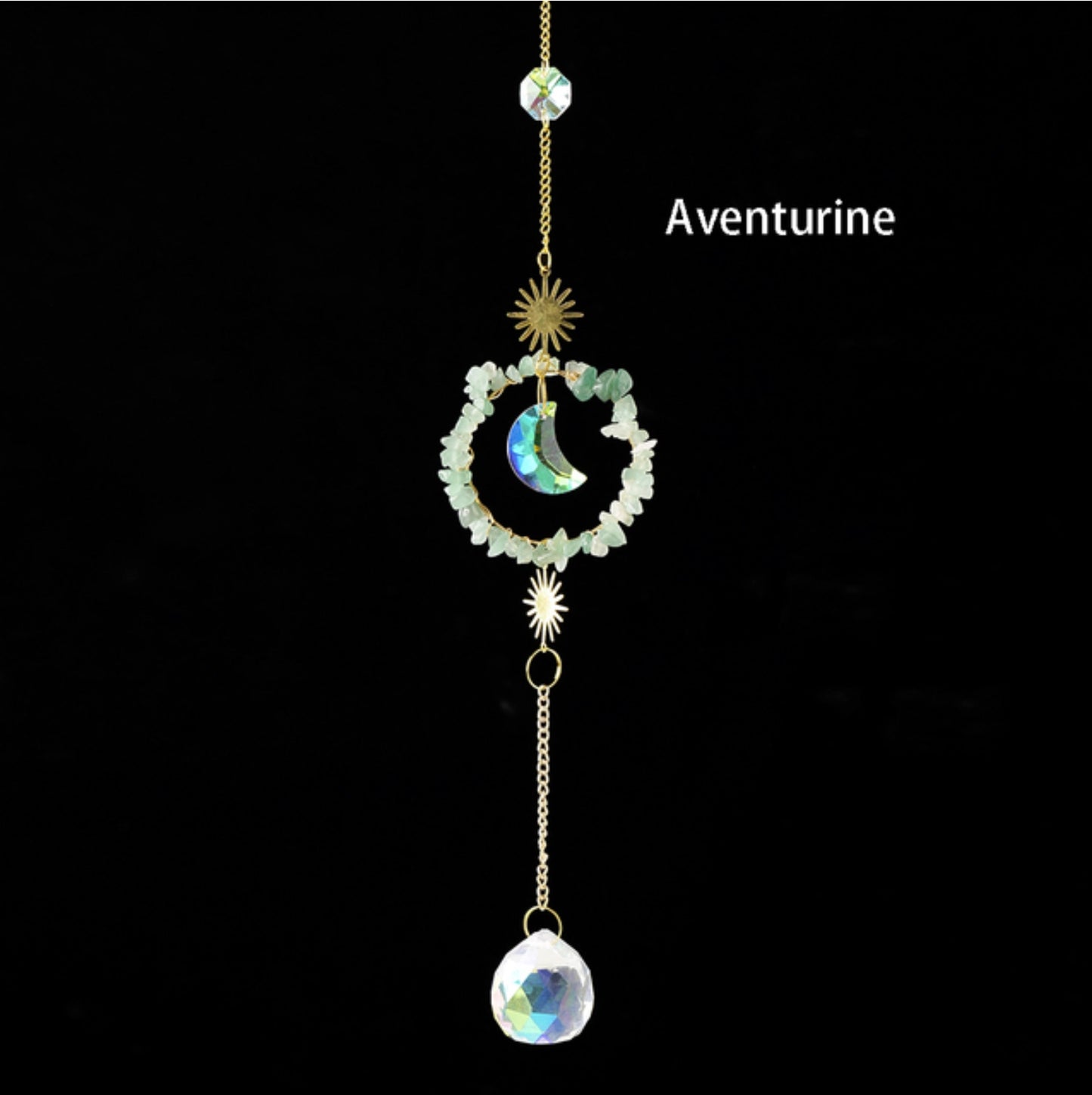 Hanging Round Moon Pendant Crystal Sun Catcher