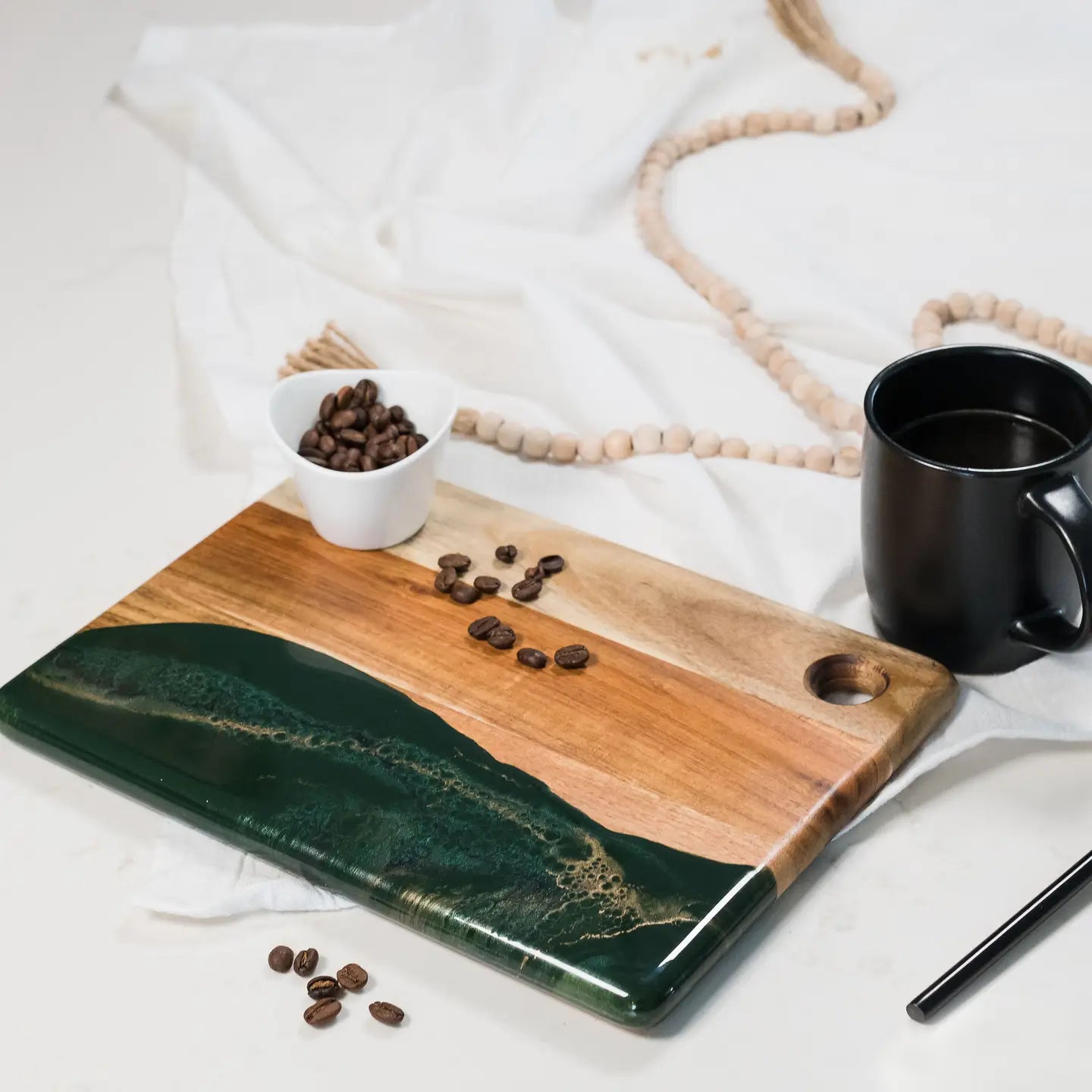 Wood Resin Cheeseboard Jade Small
