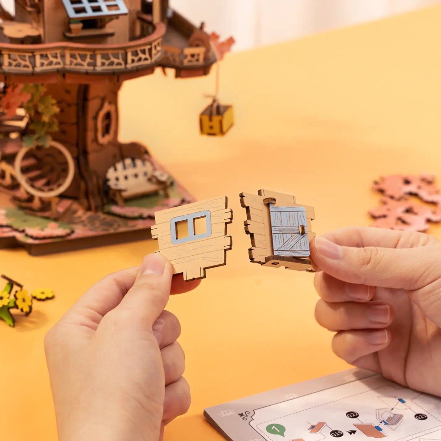 Sakura Tree House DIY Wood Puzzle