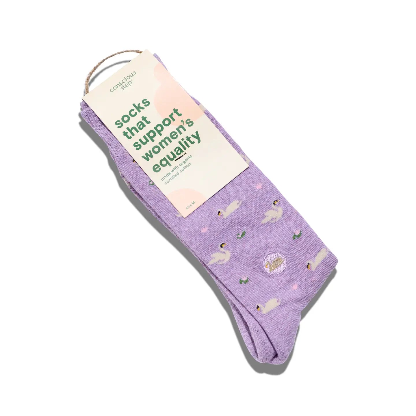 Socks for Women's Equality Purple Swans