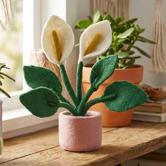 Felt Peace Lily Standing Plant