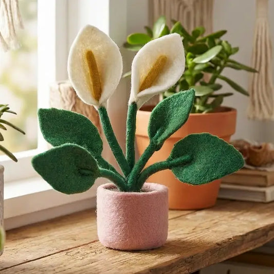 Felt Peace Lily Standing Plant