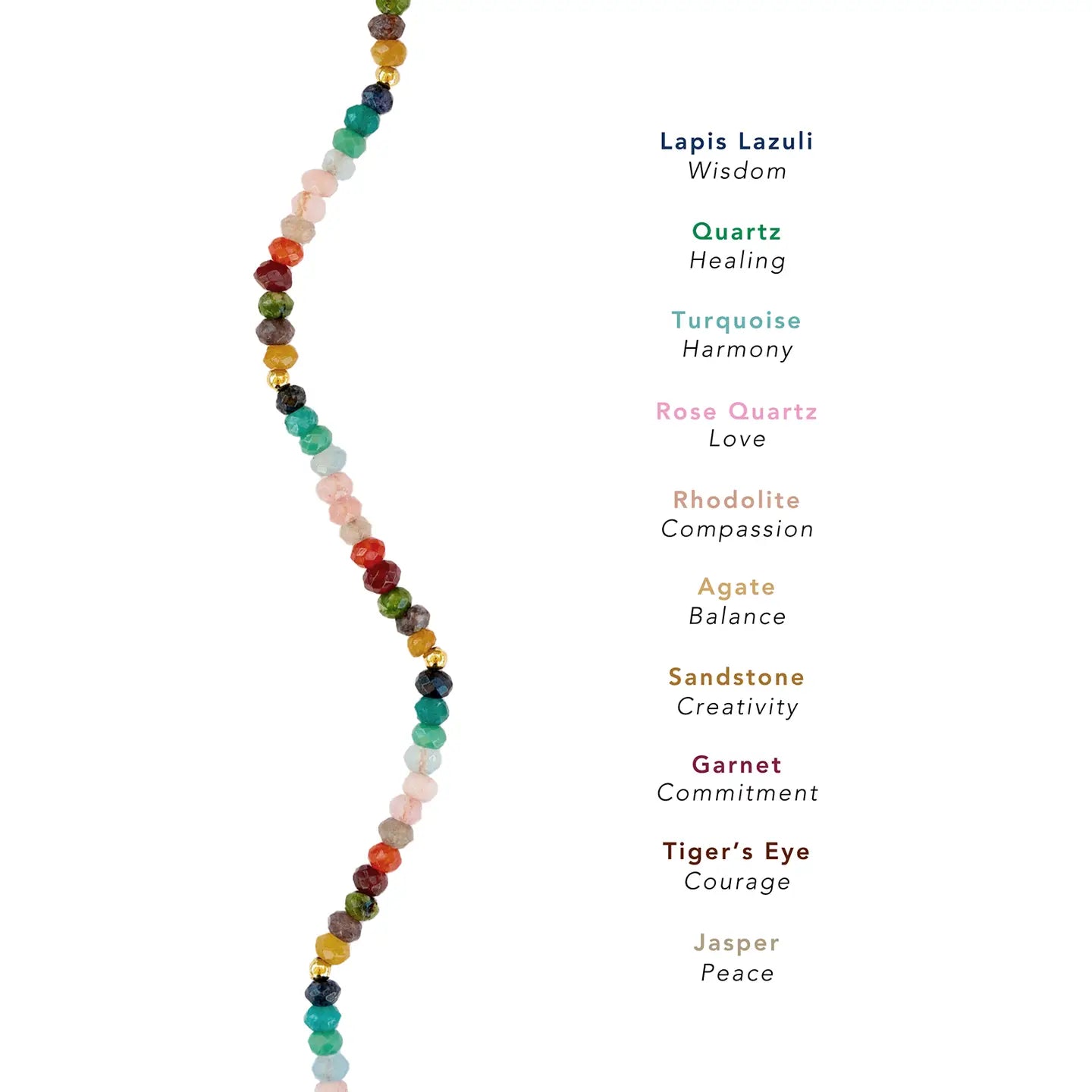 Gold Master Healer 4mm Beveled Necklace