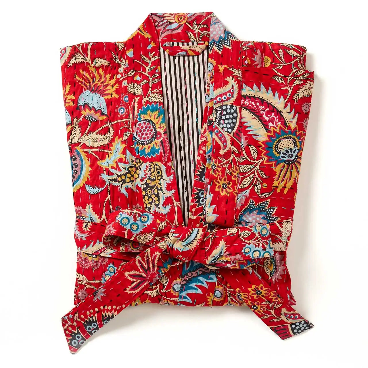 Kantha Robe Crimson Paisley