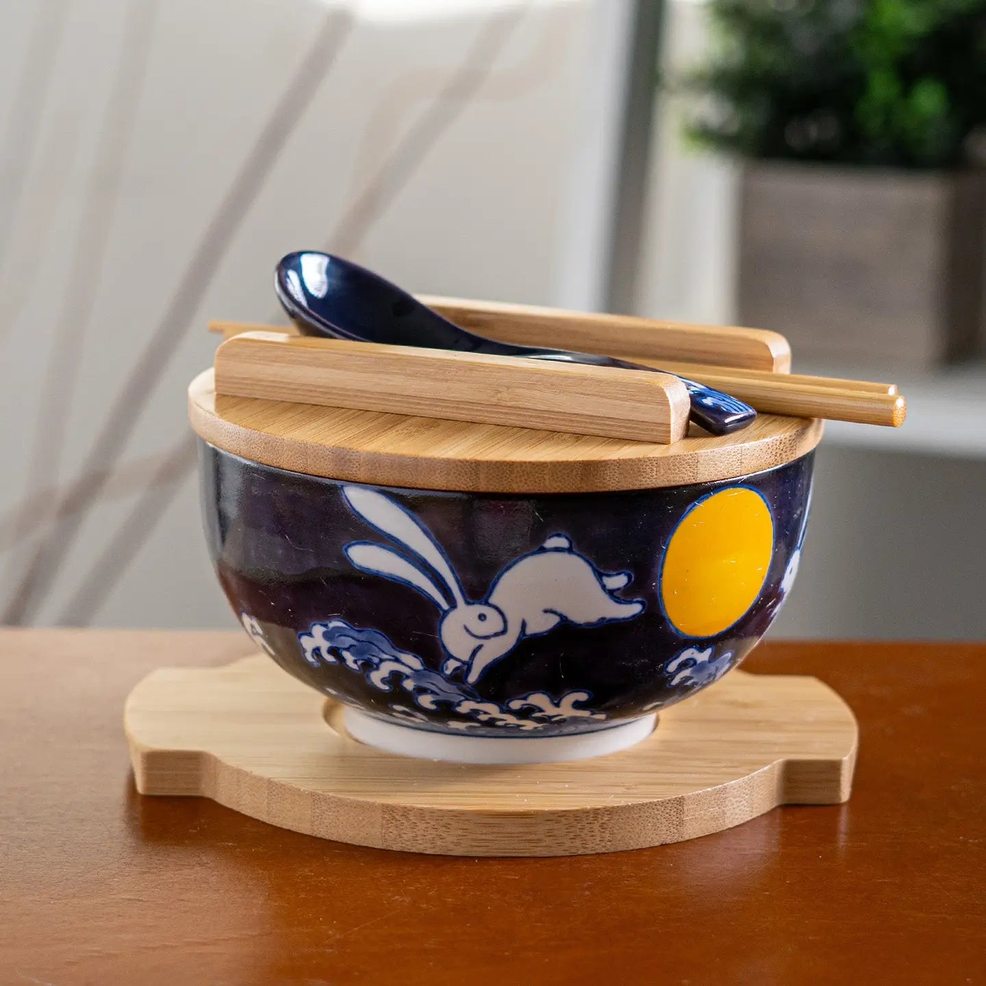 Moon Rabbit Bowl with Chopsticks