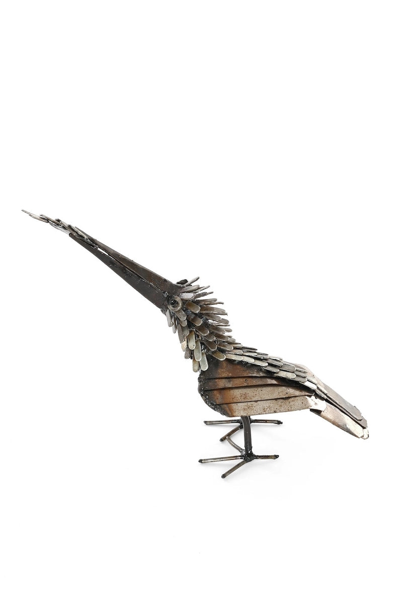Recycled Metal Kingfisher with Fish