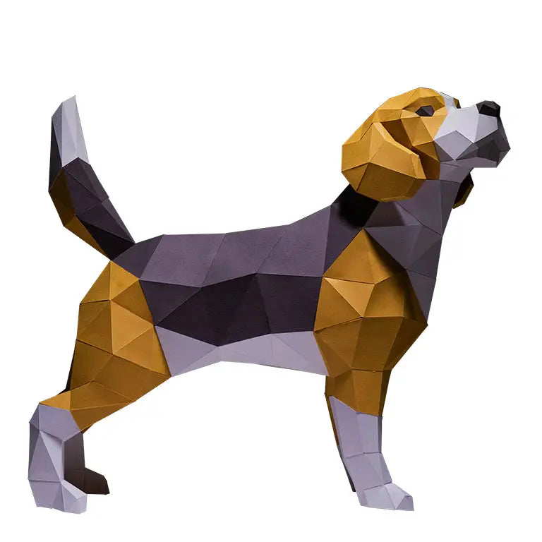Papercraft Beagle Dog 3D Origami