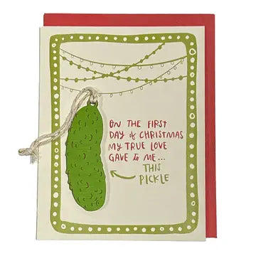 Pickle Ornament with Card