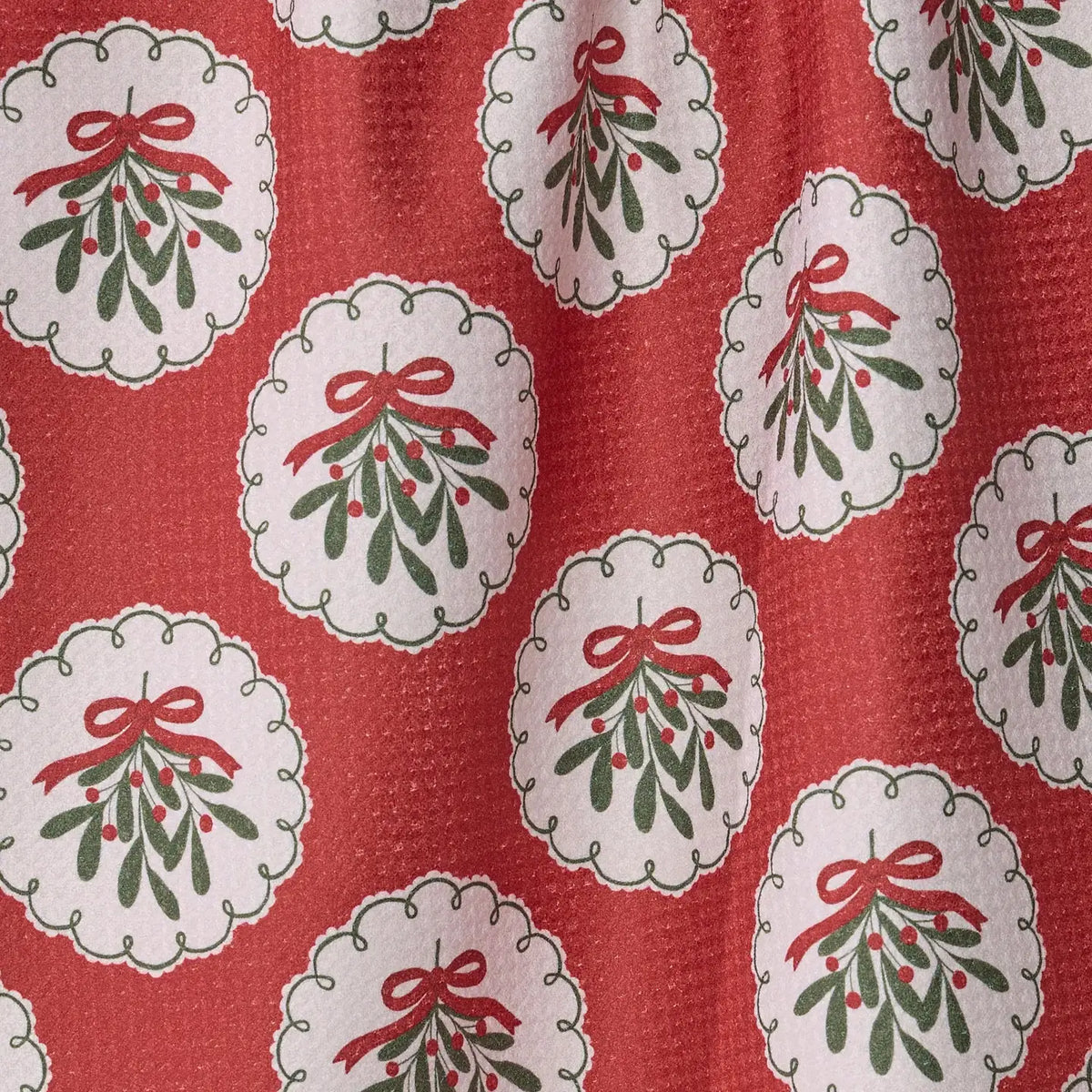 Geometry Tea Towel: Merry Mistletoe