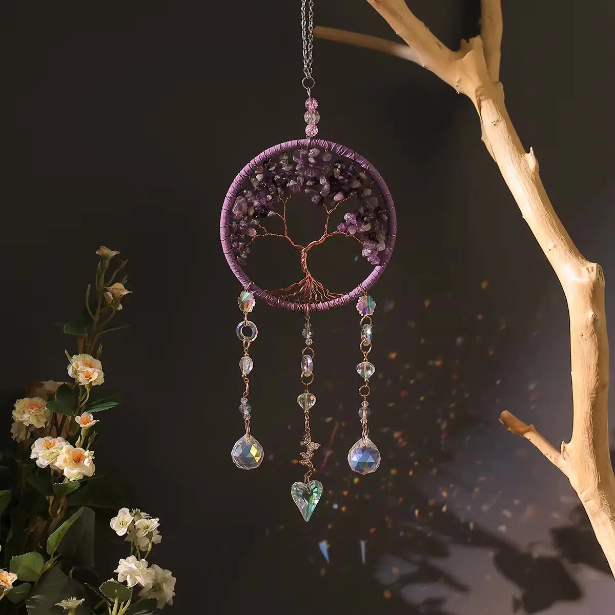 Tree of Life Crystal Suncatcher