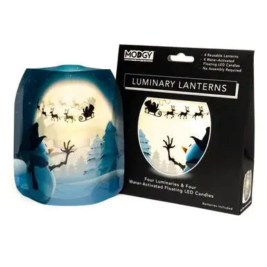 Frosty Snowman Christmas Expandable Luminaries 4pk