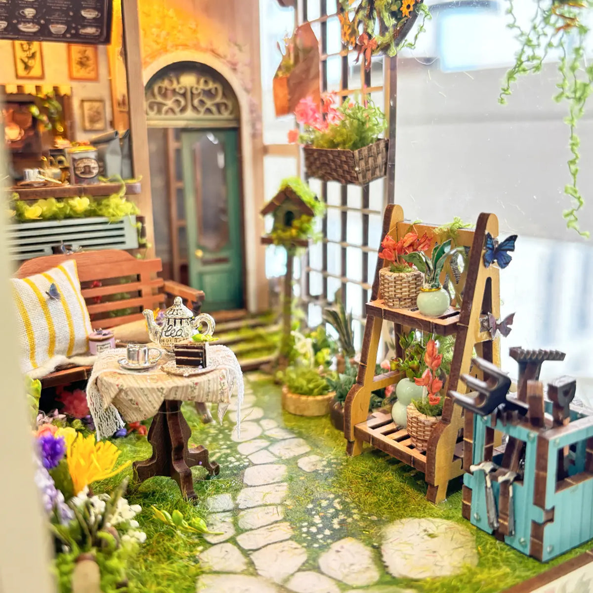 DIY Miniature Book Nook Kit: Bloom Garden Cafe