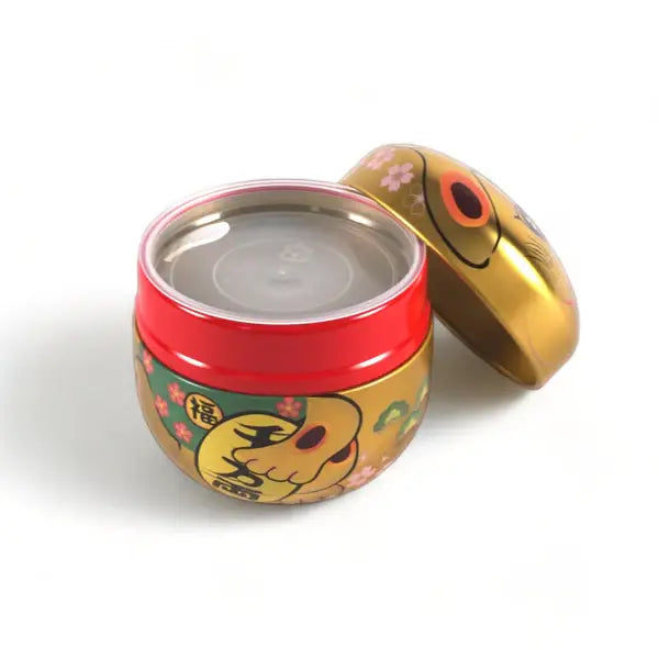Tea Leaves Container 3.5oz Gold Lucky Cat