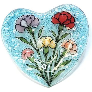 Heart Shape Dish - Carnation