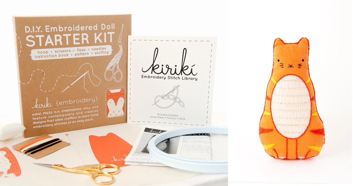 Embroidery Starter Kit - Tabby Cat – Weeds